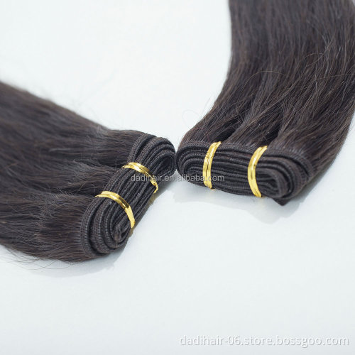 Adorable wholesale xuchang factory price natural color brazilian hair weft,suit package 2pcs/lot indian short straight real hair
